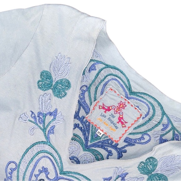 Johnny Was Los Angeles Blue To Grey Ombre Dress - Picture 6 of 15